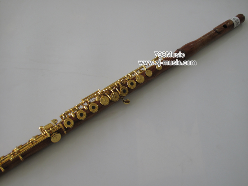 Yellow Pearwood Flute-B foot-Open Hole-Split-E-Offset-G-WFL-600G