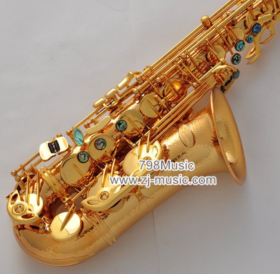 Eb Alto Saxophone Hand Hammered Gold Plated