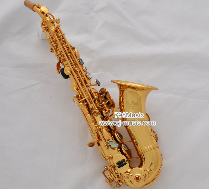 Bb Soprano Saxophone Electrophoresis Gold-Abalone Shell