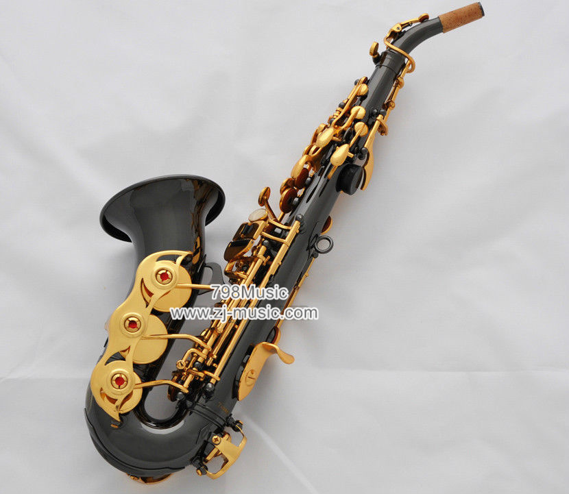 Bb Soprano Saxophone Black Nickel-Gold Keys-Pearl Shell