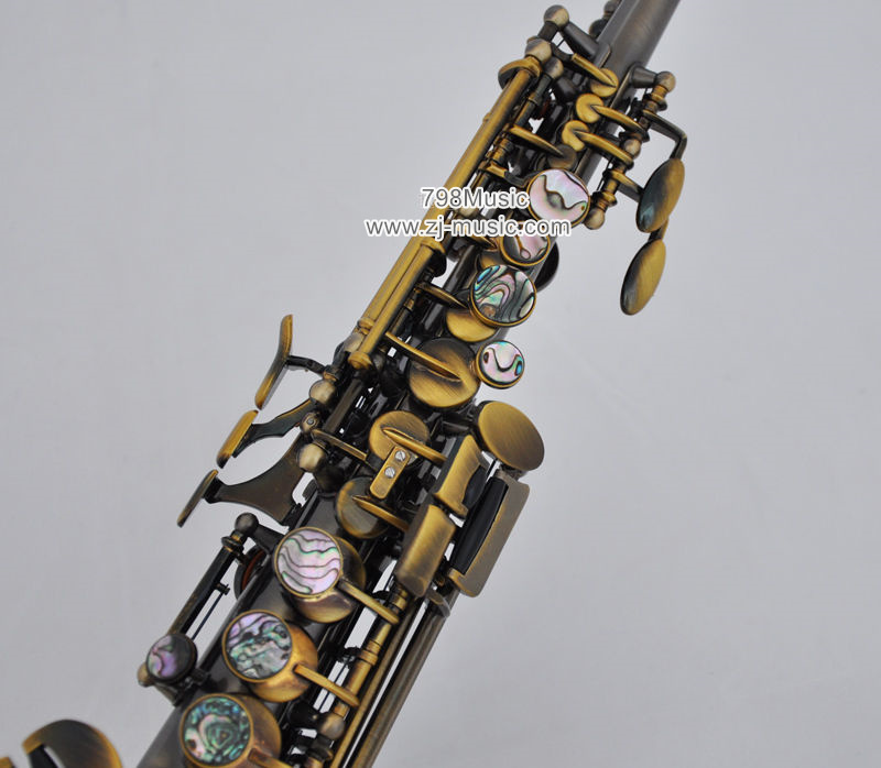 Eb Sopranino Saxophone Antique Brass-Abalone Shell