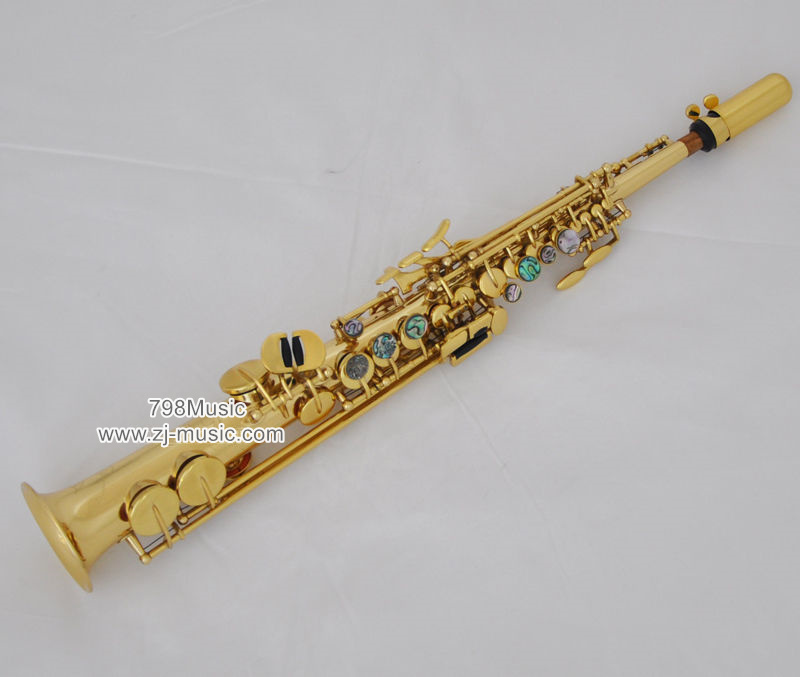 Eb Sopranino Saxophone Lacquer Gold-Abalone Shell