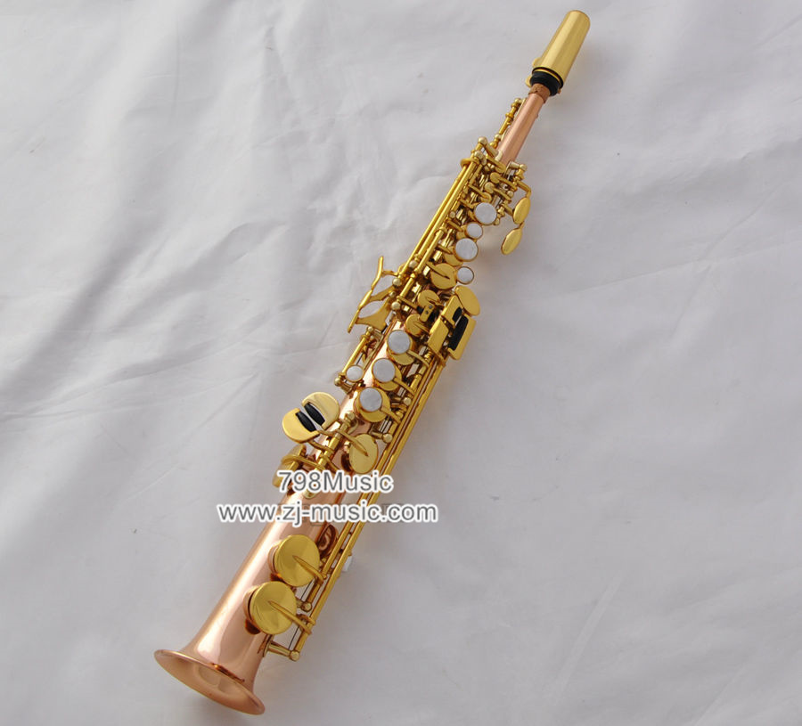 Eb Sopranino Saxophone Rose Brass-Gold Keys-Pearl Shell