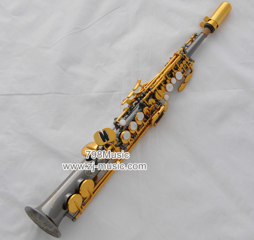 Eb Sopranino Saxophone Black Nickel Body and Lacquer Gold Keys