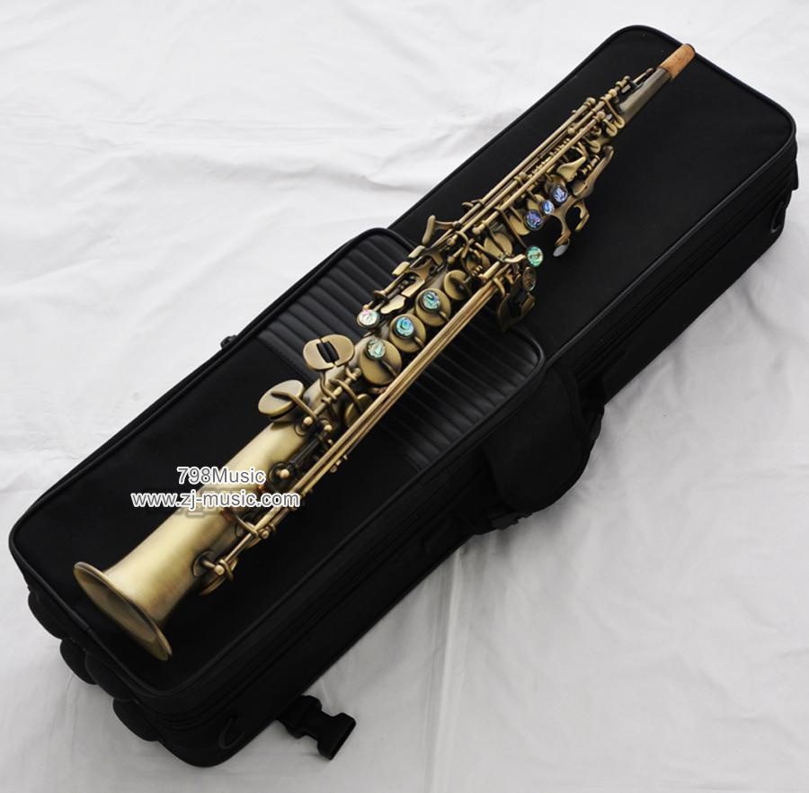 Bb Soprano Saxophone Antique-Abalone Shell-Straight