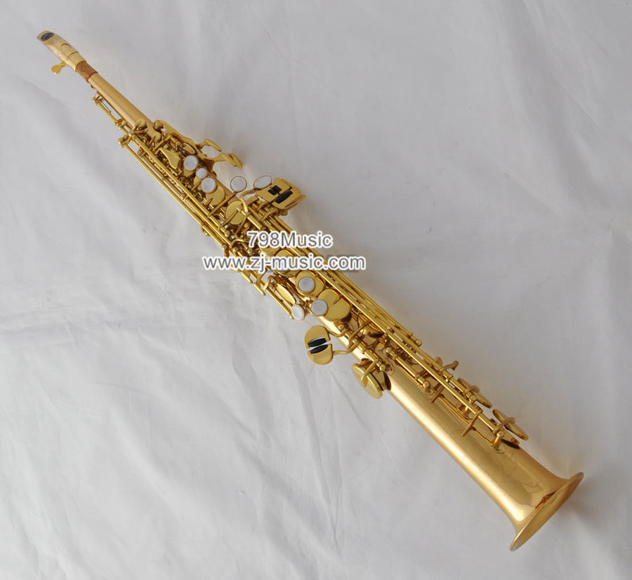 Bb Soprano Saxophone Lacquer Gold-Pearl Shell-Straight