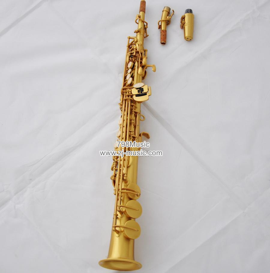 Bb Soprano Saxophone Yellow Antique-Pearl Shell-2 Necks