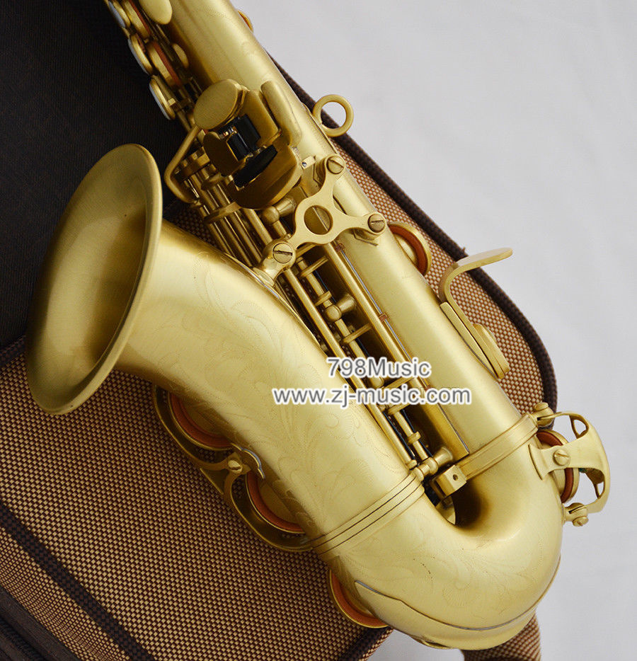 Bb Soprano Saxophone Brushed Brass-Pearl Shell-Curved